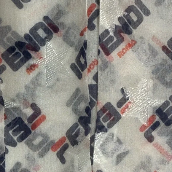 FENDI Mania Peated Midi Skirt Red Blue White Silk Blend Size XXS Designer Luxury - Picture 8 of 13